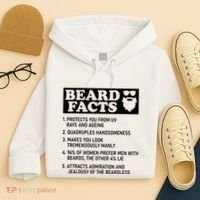 Funny Beard Facts Protects Ageing Makes Manly Bearded Dad Hoodie thumb 4