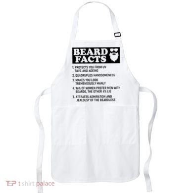 Funny Beard Facts Protects Ageing Makes Manly Bearded Dad Apron