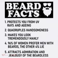 Funny Beard Facts Protects Ageing Makes Manly Bearded Dad Mousepad thumb 1