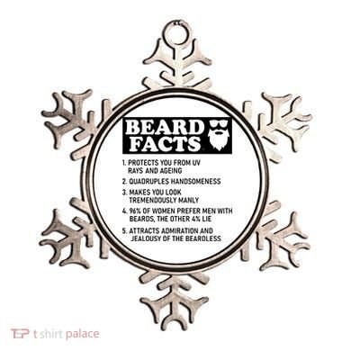 Funny Beard Facts Protects Ageing Makes Manly Bearded Dad Ornament