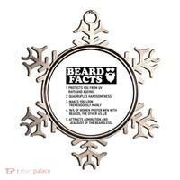 Funny Beard Facts Protects Ageing Makes Manly Bearded Dad Ornament thumb 0