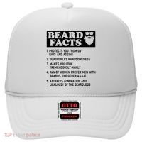 Funny Beard Facts Protects Ageing Makes Manly Bearded Dad Hat thumb 0