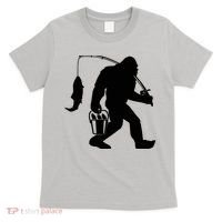 Funny Bigfoot Fishing Sasquatch Gift T-Shirt thumb 0