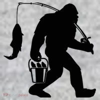 Funny Bigfoot Fishing Sasquatch Gift T-Shirt thumb 7