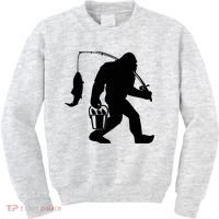 Funny Bigfoot Fishing Sasquatch Gift Kids Sweatshirt thumb 0