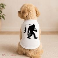 Funny Bigfoot Fishing Sasquatch Gift Doggie Tank thumb 2