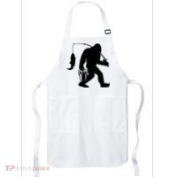 Funny Bigfoot Fishing Sasquatch Gift Apron thumb 0