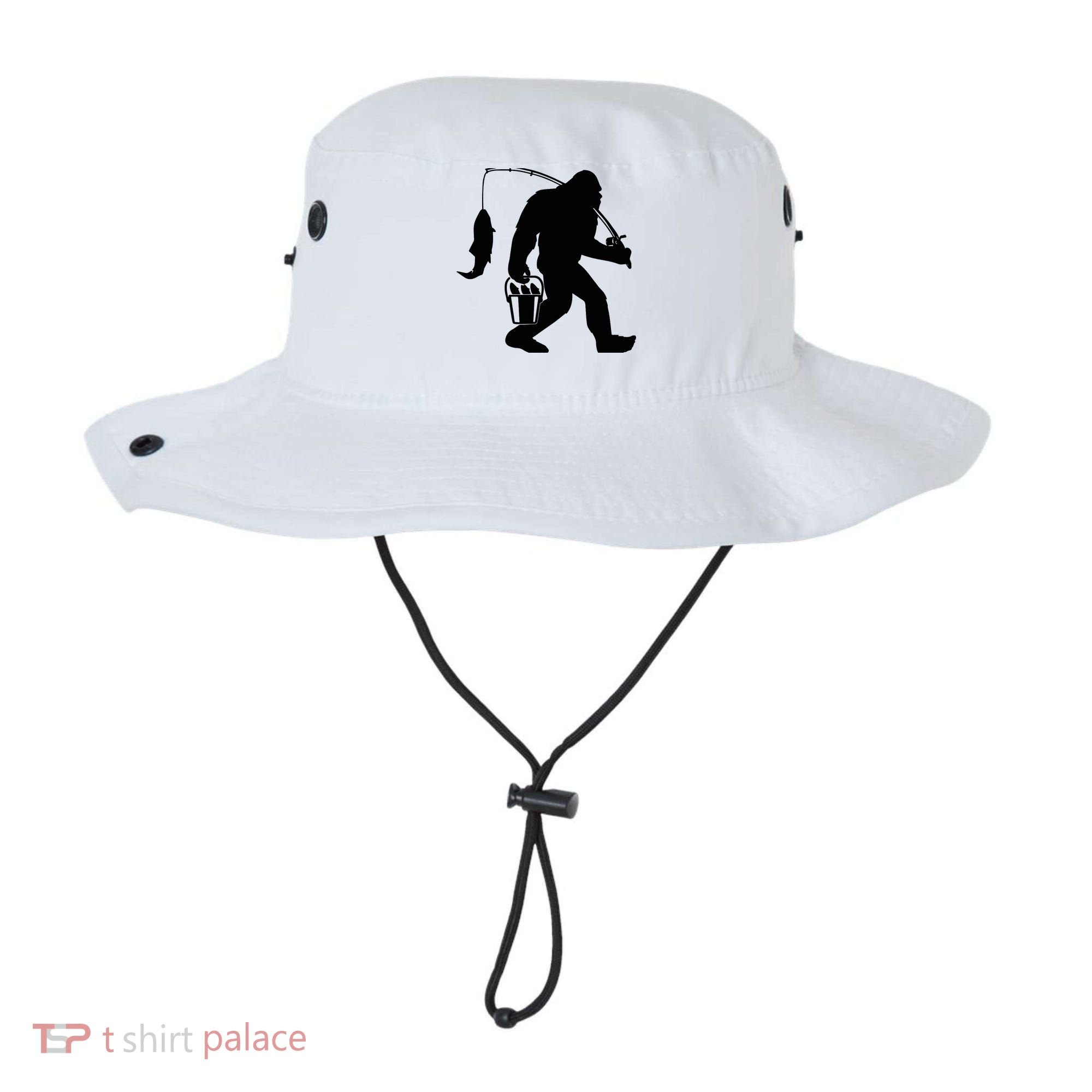 Funny Bigfoot Fishing Sasquatch Gift Bucket Hat