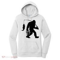 Funny Bigfoot Fishing Sasquatch Gift Women's Hoodie thumb 0