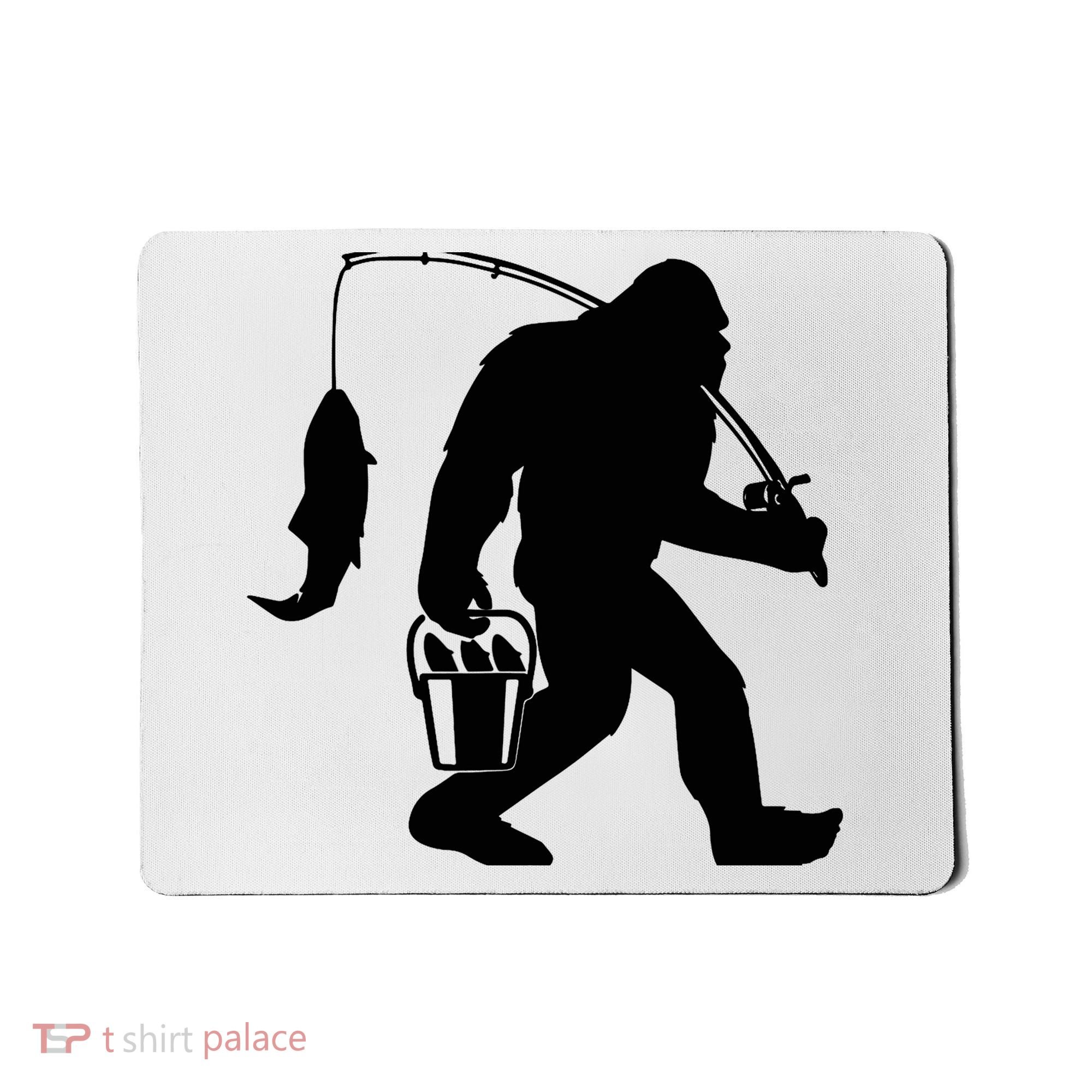 Funny Bigfoot Fishing Sasquatch Gift Mousepad