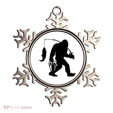 Funny Bigfoot Fishing Sasquatch Gift Ornament