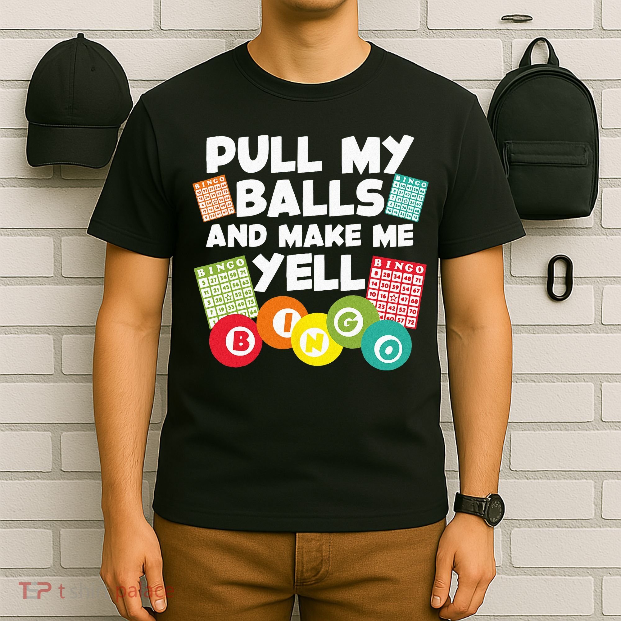 Funny Bingo For Men Women Lucky Bingo Lover Caller Gambling T-Shirt