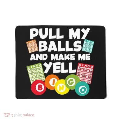 Funny Bingo For Men Women Lucky Bingo Lover Caller Gambling Mousepad