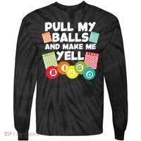 Funny Bingo For Men Women Lucky Bingo Lover Caller Gambling Tie-Dye Long Sleeve Shirt thumb 0