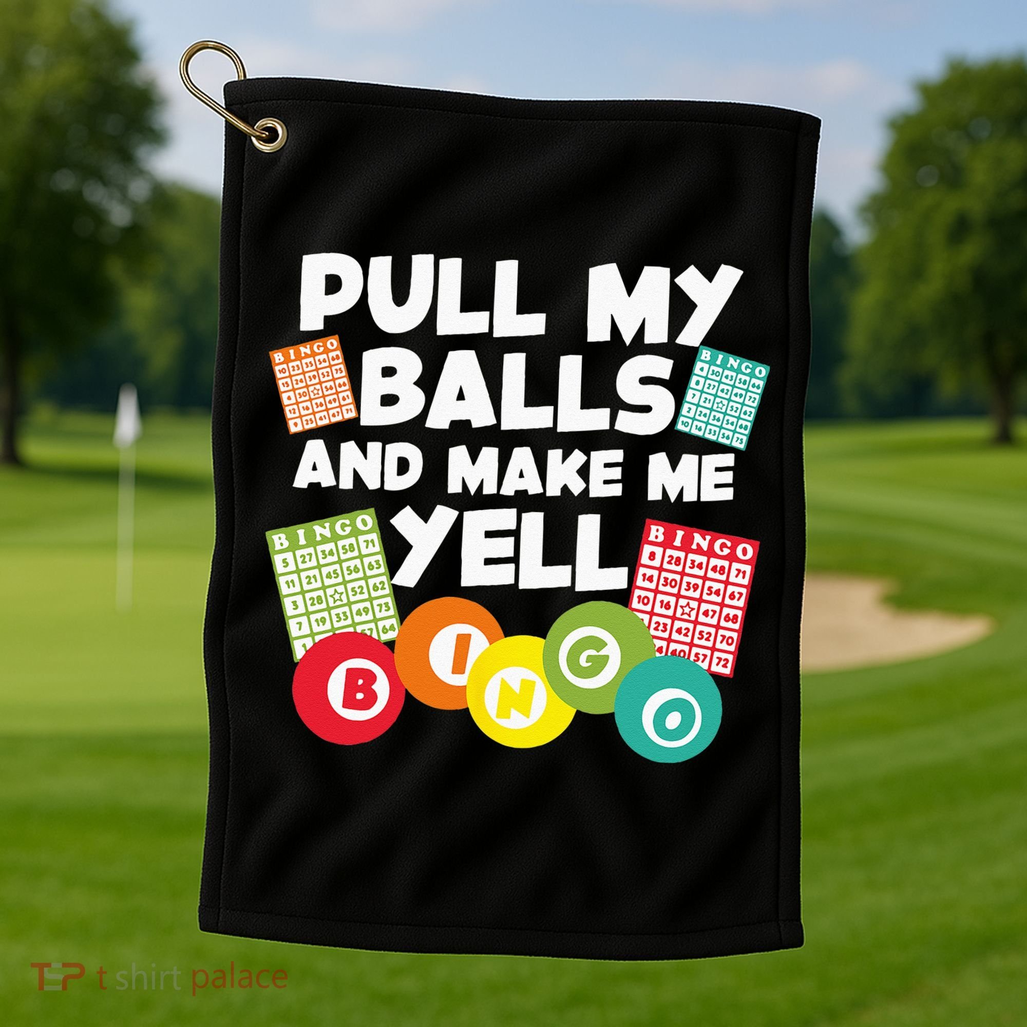 Funny Bingo For Men Women Lucky Bingo Lover Caller Gambling Golf Towel