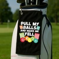 Funny Bingo For Men Women Lucky Bingo Lover Caller Gambling Golf Towel thumb 2