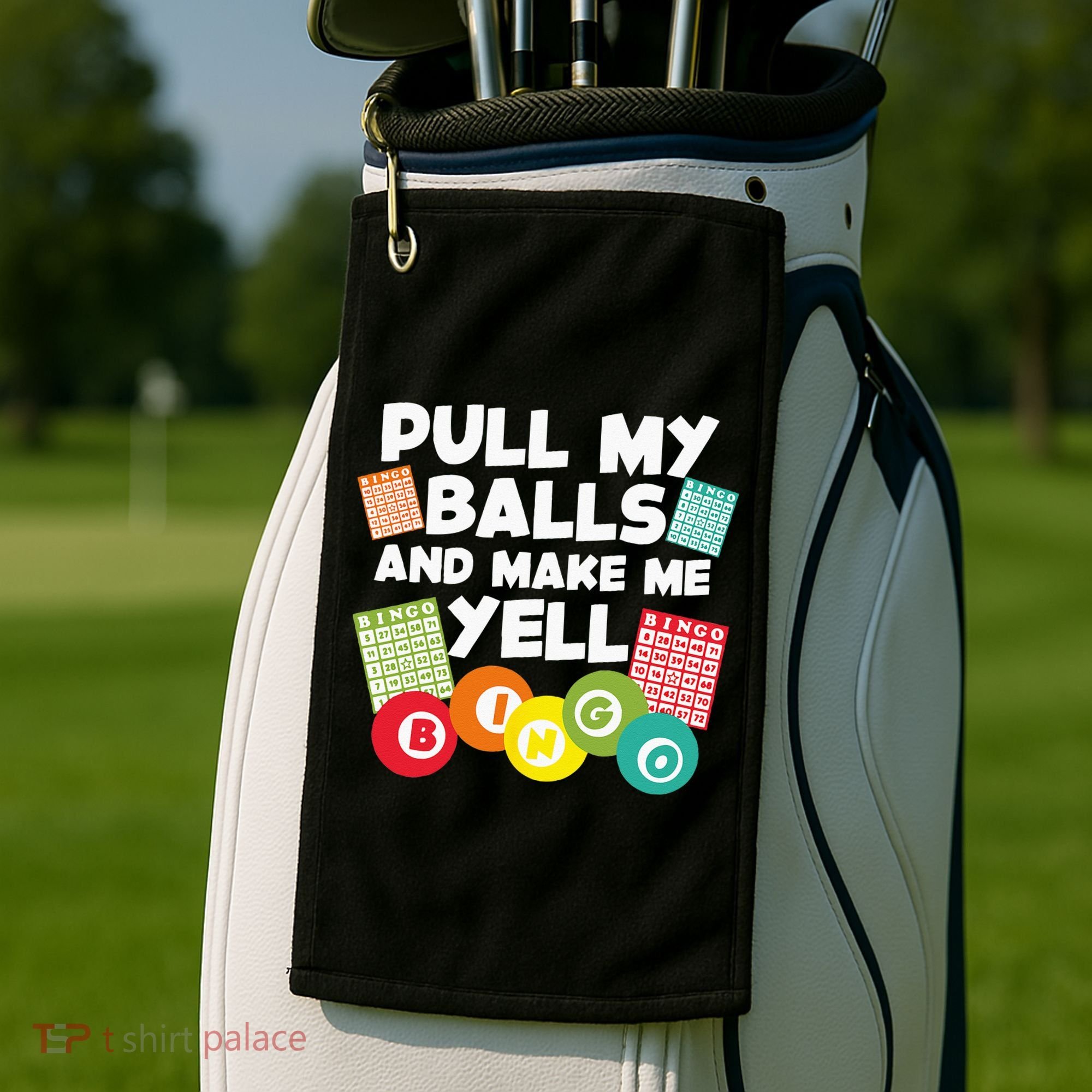 Funny Bingo For Men Women Lucky Bingo Lover Caller Gambling Golf Towel