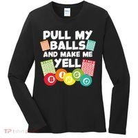 Funny Bingo For Men Women Lucky Bingo Lover Caller Gambling Women's Long Sleeve Shirt thumb 0