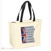 Funny British Flag Cockney Accent Days Of The Week London Tote Bag thumb 2