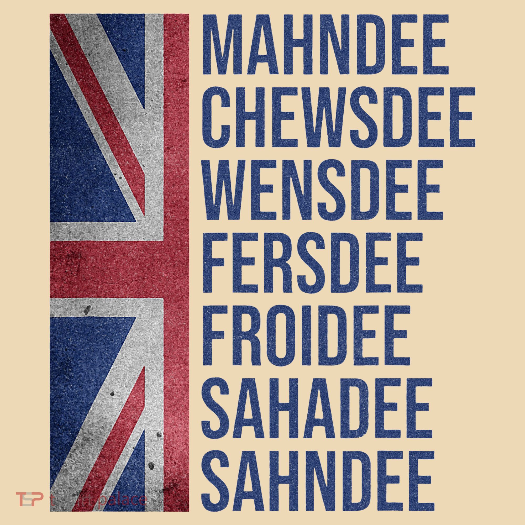 Funny British Flag Cockney Accent Days Of The Week London Tote Bag