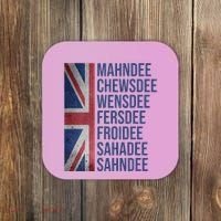 Funny British Flag Cockney Accent Days Of The Week London Coaster thumb 0
