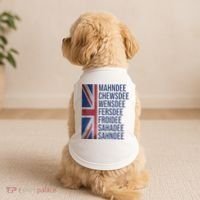 Funny British Flag Cockney Accent Days Of The Week London Doggie Tank thumb 2