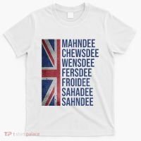 Funny British Flag Cockney Accent Days Of The Week London T-Shirt thumb 0