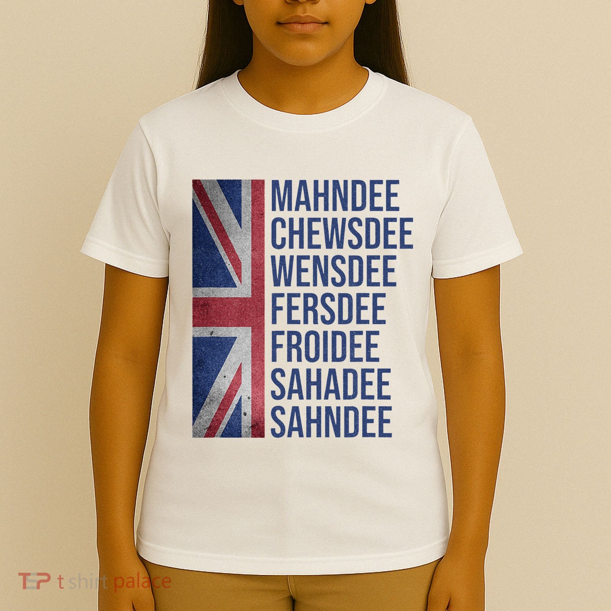 Funny British Flag Cockney Accent Days Of The Week London T-Shirt