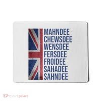 Funny British Flag Cockney Accent Days Of The Week London Mousepad thumb 0