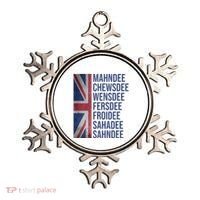 Funny British Flag Cockney Accent Days Of The Week London Ornament thumb 0