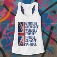 Funny British Flag Cockney Accent Days Of The Week London Women's Tank Top thumb 3