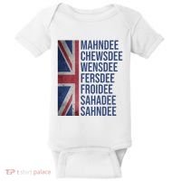 Funny British Flag Cockney Accent Days Of The Week London Baby Bodysuit thumb 0