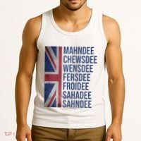 Funny British Flag Cockney Accent Days Of The Week London Tank Top thumb 3
