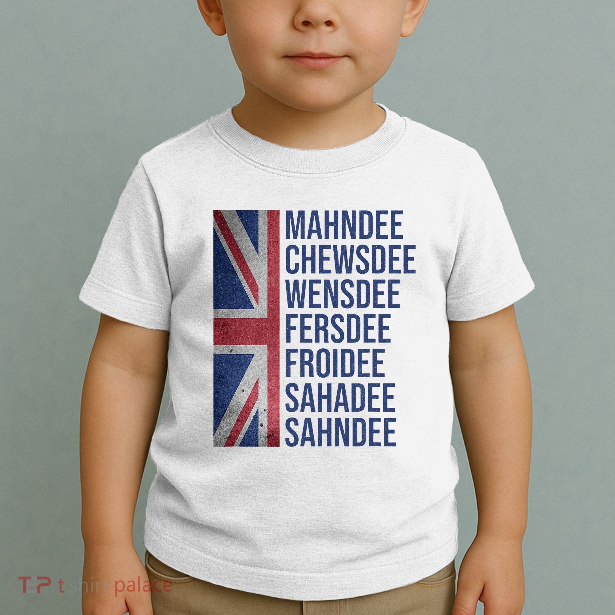 Funny British Flag Cockney Accent Days Of The Week London Toddler T-Shirt