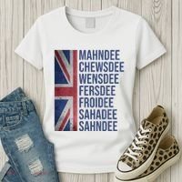 Funny British Flag Cockney Accent Days Of The Week London Women's T-Shirt thumb 3