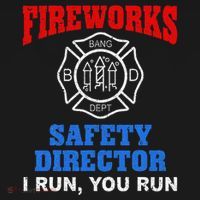 Funny Bang Firecracker Firework Safety Director I Run You Run Backpack thumb 2