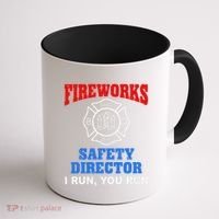 Funny Bang Firecracker Firework Safety Director I Run You Run Coffee Mug thumb 1