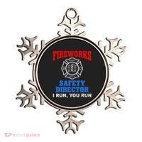 Funny Bang Firecracker Firework Safety Director I Run You Run Ornament thumb 0