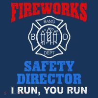 Funny Bang Firecracker Firework Safety Director I Run You Run Long Sleeve Shirt thumb 2