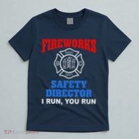 Funny Bang Firecracker Firework Safety Director I Run You Run T-Shirt thumb 5