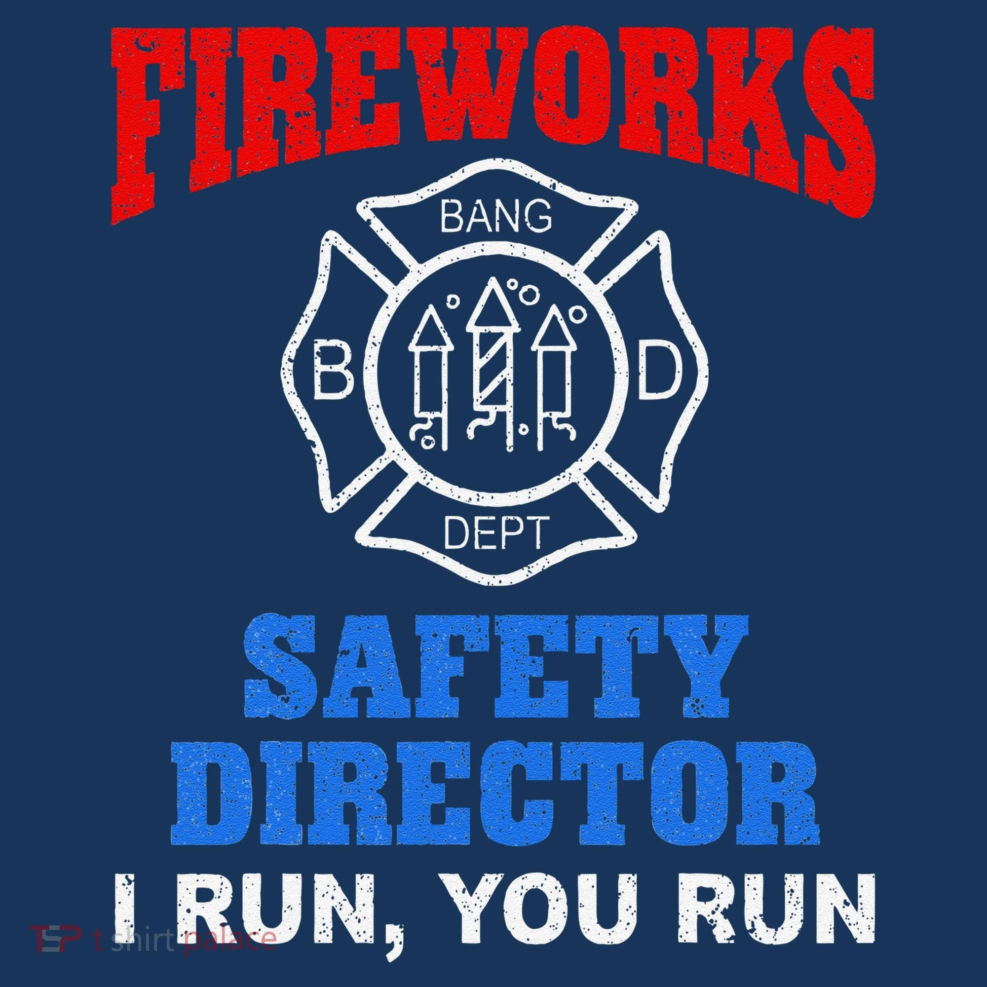 Funny Bang Firecracker Firework Safety Director I Run You Run Coaster
