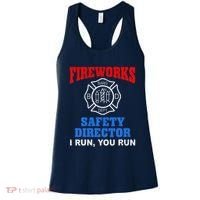 Funny Bang Firecracker Firework Safety Director I Run You Run Women's Tank Top thumb 0