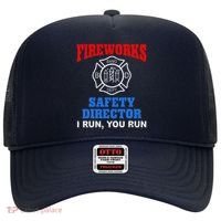 Funny Bang Firecracker Firework Safety Director I Run You Run Hat thumb 0