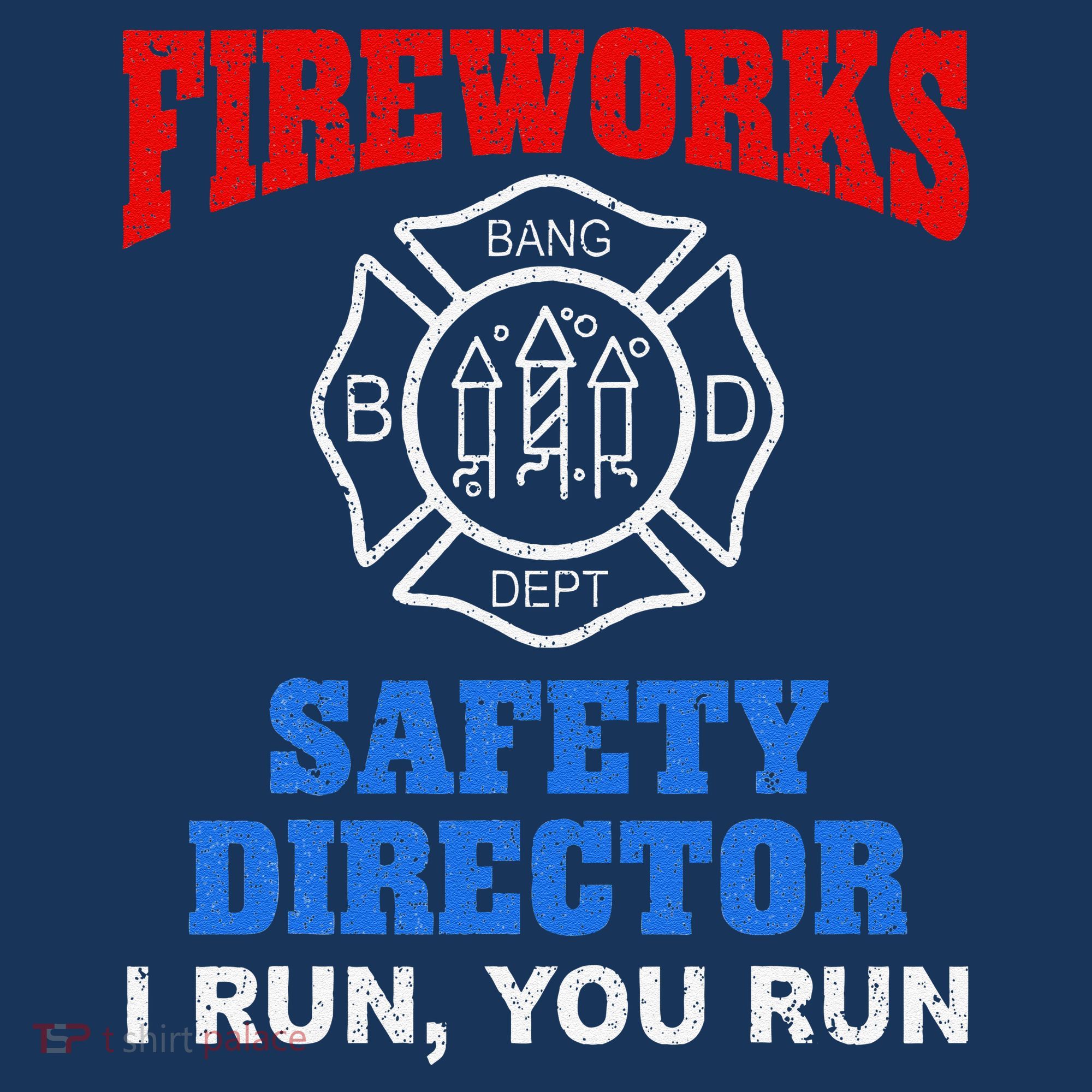 Funny Bang Firecracker Firework Safety Director I Run You Run Visor