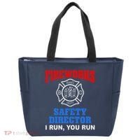 Funny Bang Firecracker Firework Safety Director I Run You Run Tote Bag thumb 0