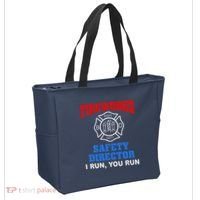Funny Bang Firecracker Firework Safety Director I Run You Run Tote Bag thumb 2