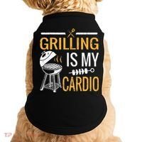 Funny BBQ Grill Chef Barbecue Grilling Is My Cardio Doggie Tank thumb 0