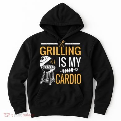 Funny BBQ Grill Chef Barbecue Grilling Is My Cardio Hoodie