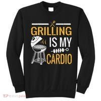 Funny BBQ Grill Chef Barbecue Grilling Is My Cardio Sweatshirt thumb 0