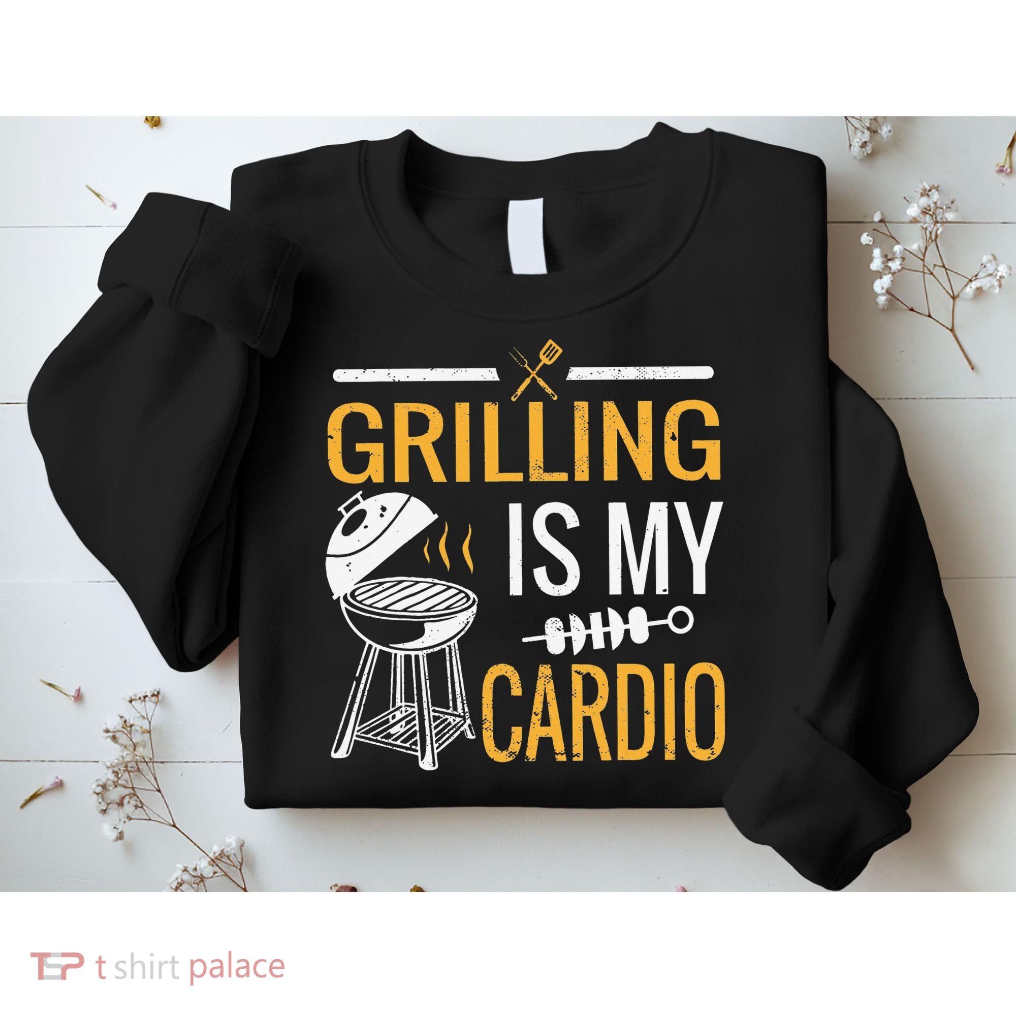 Funny BBQ Grill Chef Barbecue Grilling Is My Cardio Sweatshirt